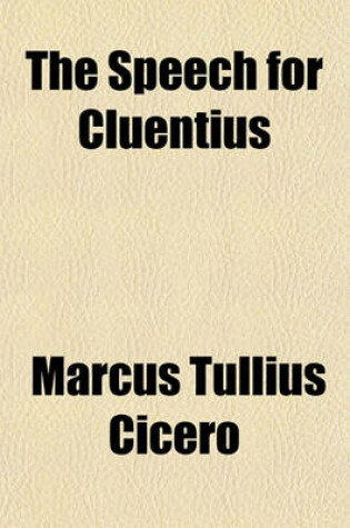 Cover of The Speech for Cluentius