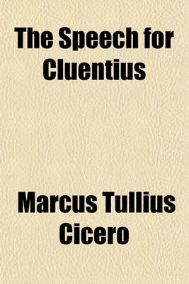 Book cover for The Speech for Cluentius