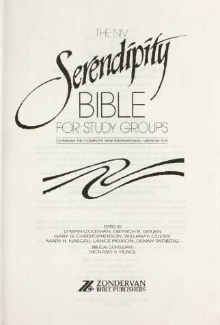 Book cover for The Niv Serendipity Bible for Study Groups