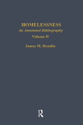 Cover of Homelessness