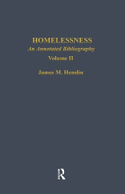 Book cover for Homelessness