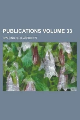 Cover of Publications Volume 33