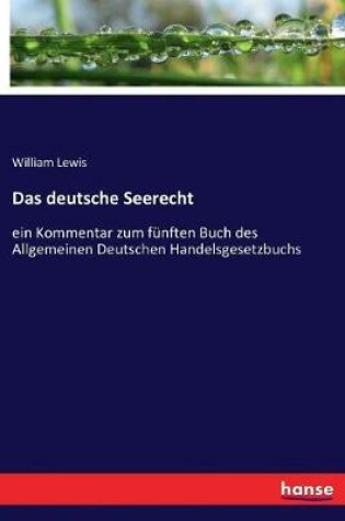 Cover of Das deutsche Seerecht