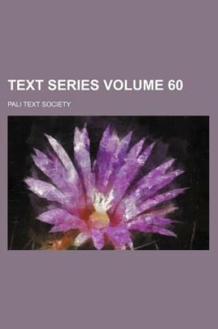 Cover of Text Series Volume 60