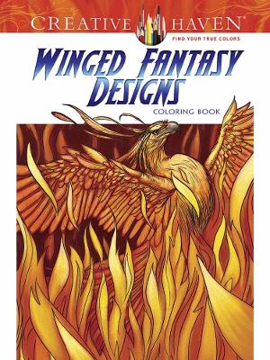 Book cover for Creative Haven Winged Fantasy Designs Coloring Book