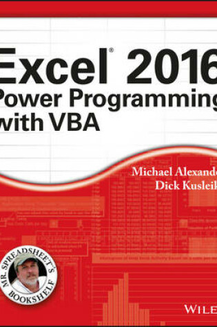 Cover of Excel 2016 Power Programming with VBA