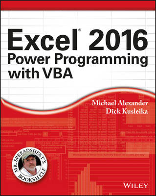 Cover of Excel 2016 Power Programming with VBA