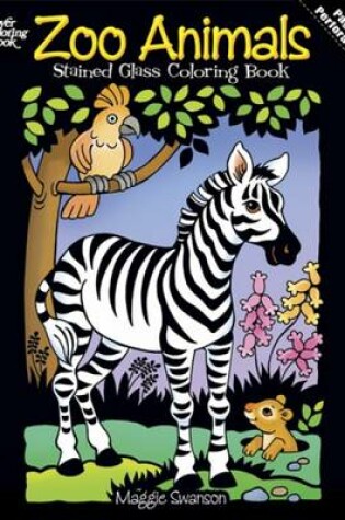 Cover of Zoo Animals Stained Glass Coloring Book