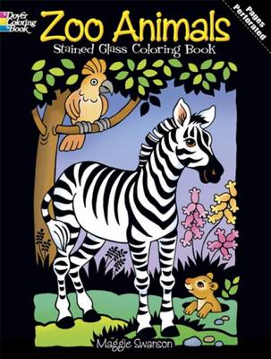 Cover of Zoo Animals Stained Glass Coloring Book