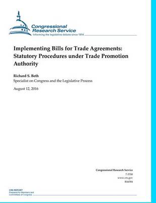 Book cover for Implementing Bills For Trade Agreements