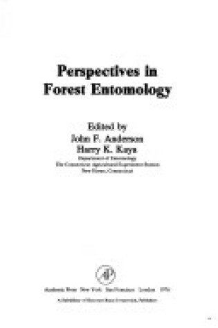 Cover of Perspectives in Forest Entomology