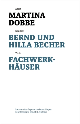 Book cover for Bernd und Hilla Becher