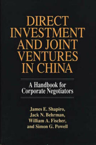 Cover of Direct Investment and Joint Ventures in China