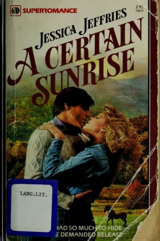 Cover of A Certain Sunrise