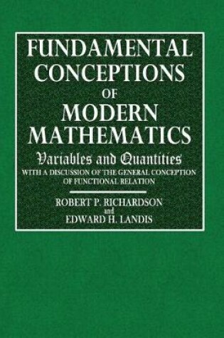 Cover of Fundamental Conceptions of Modern Mathematics