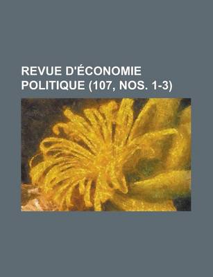 Book cover for Revue D'Economie Politique (107, Nos. 1-3)