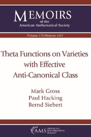 Cover of Theta Functions on Varieties with Effective Anti-Canonical Class