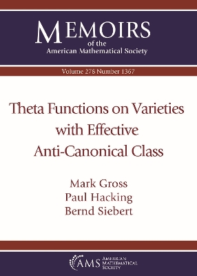 Book cover for Theta Functions on Varieties with Effective Anti-Canonical Class