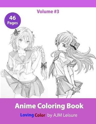 Book cover for Anime Coloring Book #3