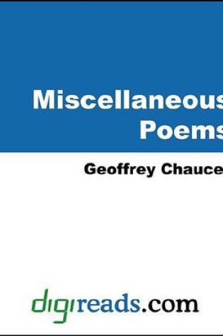 Cover of Miscellaneous Poems