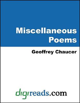 Book cover for Miscellaneous Poems