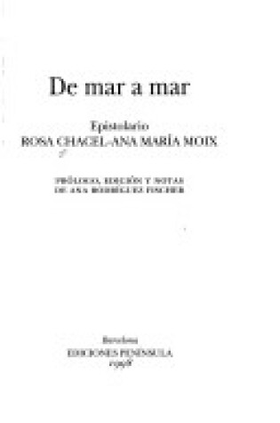Cover of de Mar A Mar