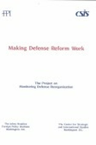 Cover of Making Defense Reform Work