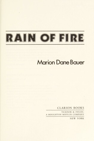 Cover of Rain of Fire