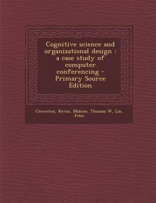 Book cover for Cognitive Science and Organizational Design