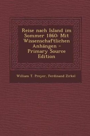 Cover of Reise Nach Island Im Sommer 1860