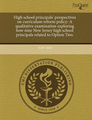 Book cover for High School Principals' Perspectives on Curriculum Reform Policy