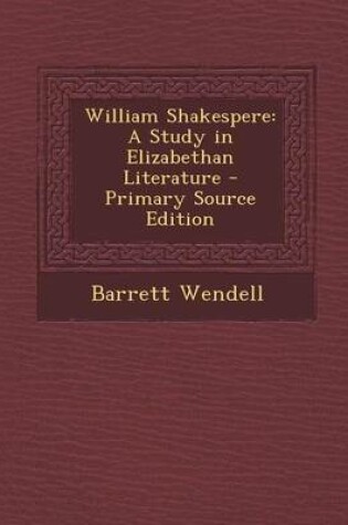 Cover of William Shakespere