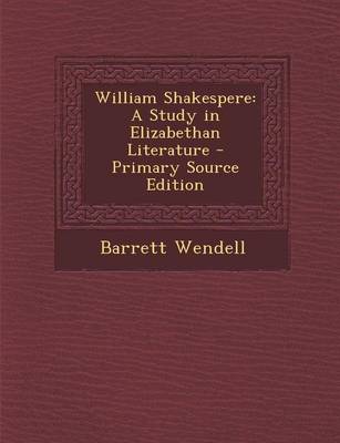 Cover of William Shakespere