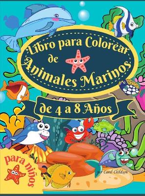 Book cover for Libro para colorear de animales marinos para niños