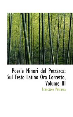 Book cover for Poesie Minori del Petrarca