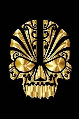 Book cover for Golden Tribal Skull Writing Book