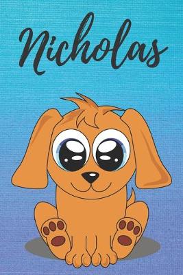 Book cover for Nicholas dog coloring book / notebook / journal / diary