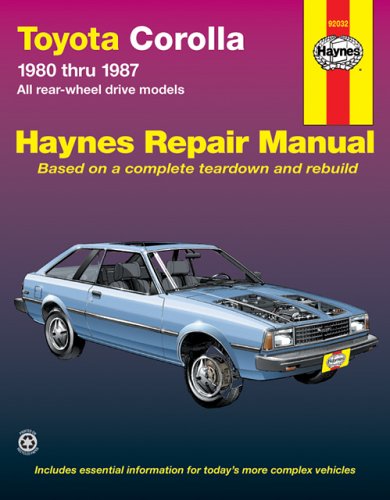 Book cover for Toyota Corolla Rear-Wheel Drive (80 - 87)