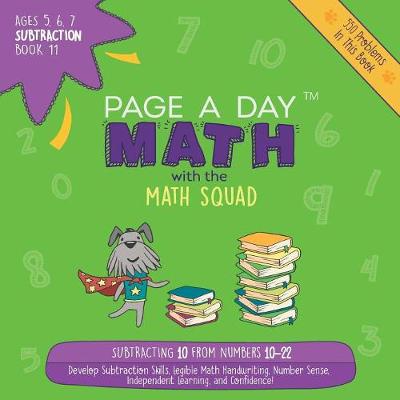 Book cover for Page a Day Math Subtraction Book 11