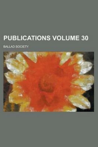 Cover of Publications Volume 30