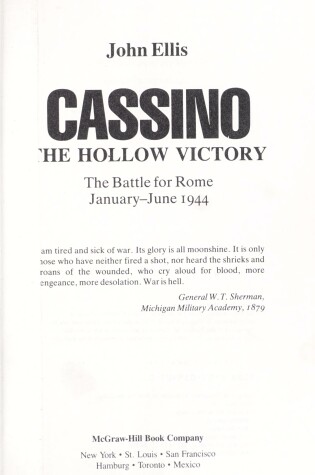 Cover of Cassino, the Hollow Victory