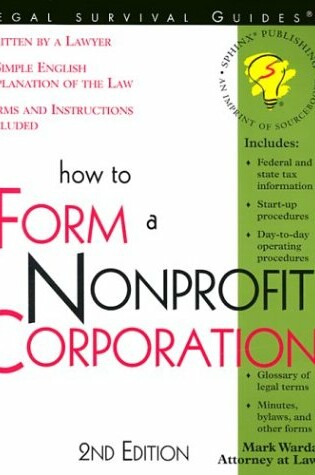 Cover of How to Form a Nonprofit Corporation