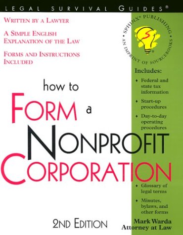 Cover of How to Form a Nonprofit Corporation