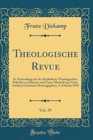 Cover of Theologische Revue, Vol. 19