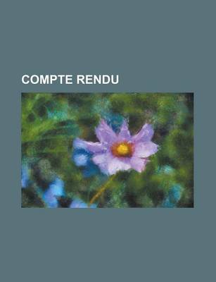 Book cover for Compte Rendu