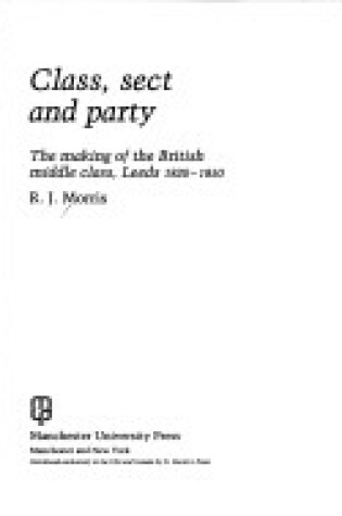 Cover of Class, Sect and Party