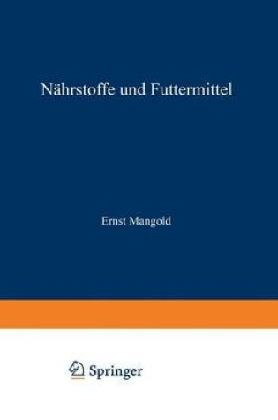 Cover of Handbuch Der Ernahrung Und Des Stoffwechsels Der Landwirtschaftlichen Nutztiere