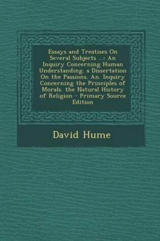 Cover of Essays and Treatises on Several Subjects ...