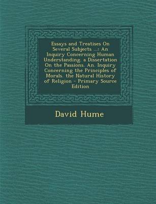 Book cover for Essays and Treatises on Several Subjects ...