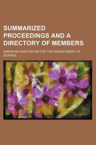 Cover of Summarized Proceedings and a Directory of Members (Volume 31)